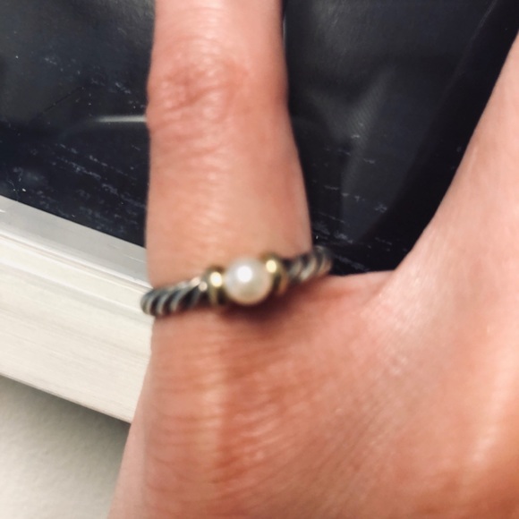 David Yurman Pearl Cable Ring 14k *SOLD* - Picture 5 of 6